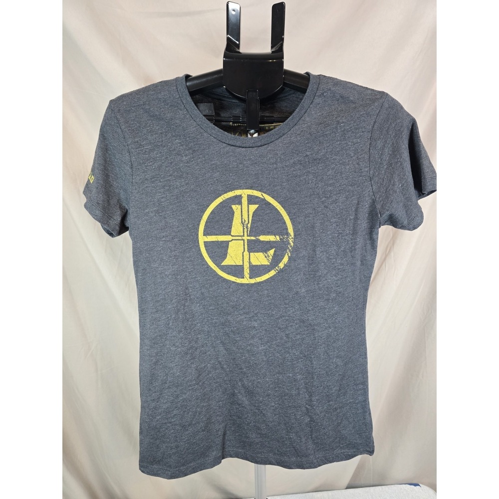 Leupold Reticle T-Shirt Charcoal Heather With Gold Logo -Large